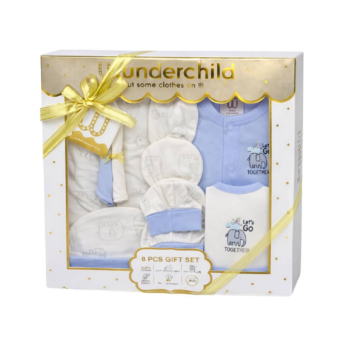 กล่องของขวัญเด็กแรกเกิด WONDERCHILD ลายช้าง 8 ชิ้น_0